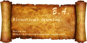 Birnstingl Angelus névjegykártya